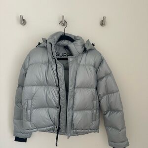 Aritzia Metallic Super Puff Shorty Coat